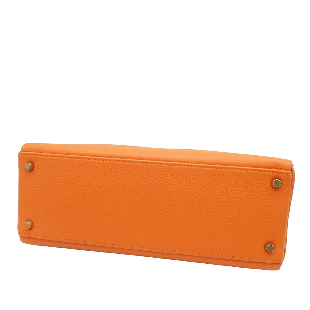 Hermès Togo Kelly II Retourne 32 Orange Leather Very good - Inside View
