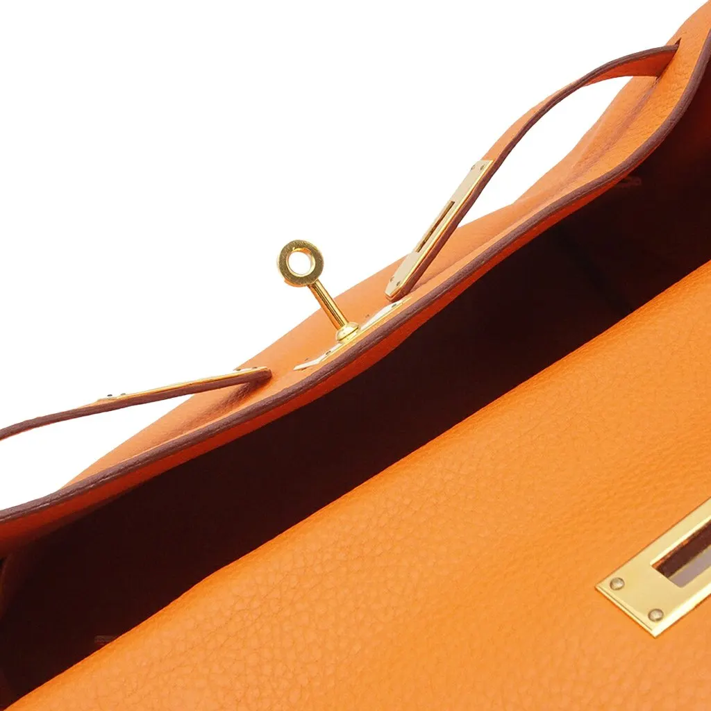 Hermès Togo Kelly II Retourne 32 Orange Leather Very good - Model View