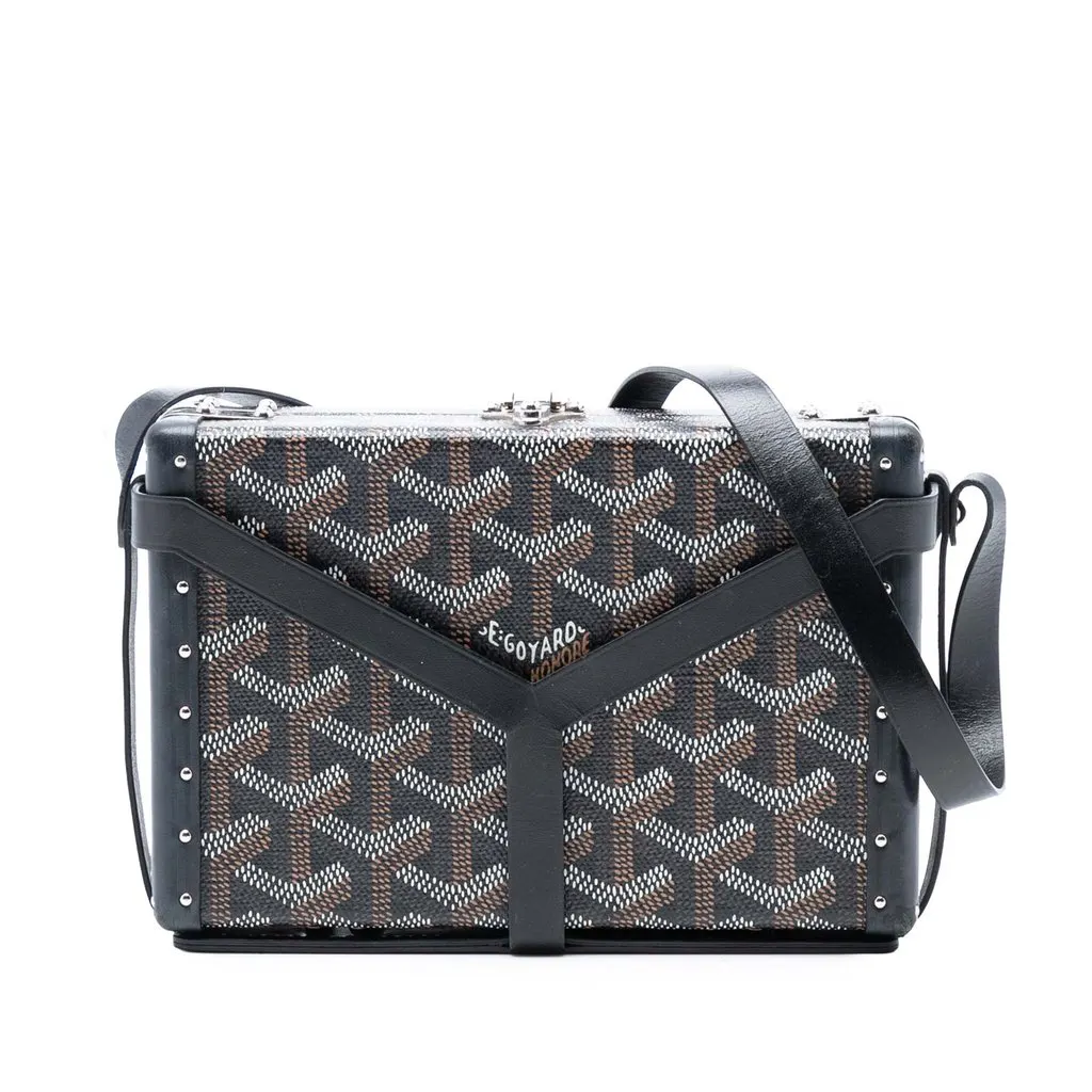 Goyard Goyardine Minaudiere Trunk Bag Black Very good - Front View