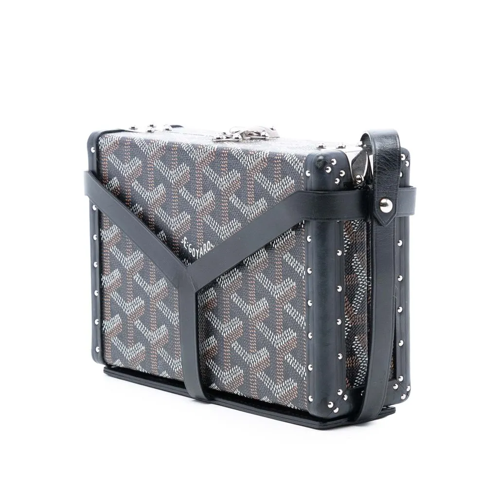 Goyard Goyardine Minaudiere Trunk Bag Black Very good - Back View