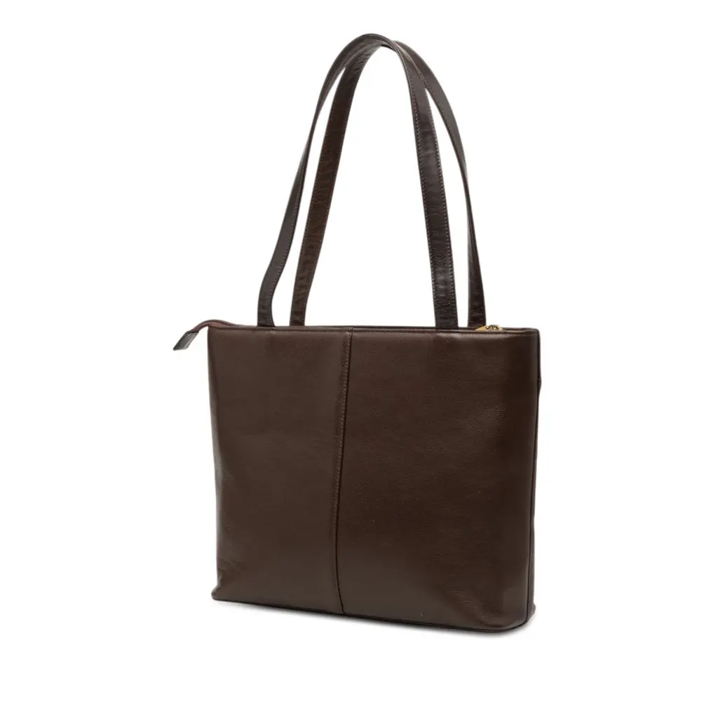 Burberry Leather Tote Brown Leather Very good - Back View