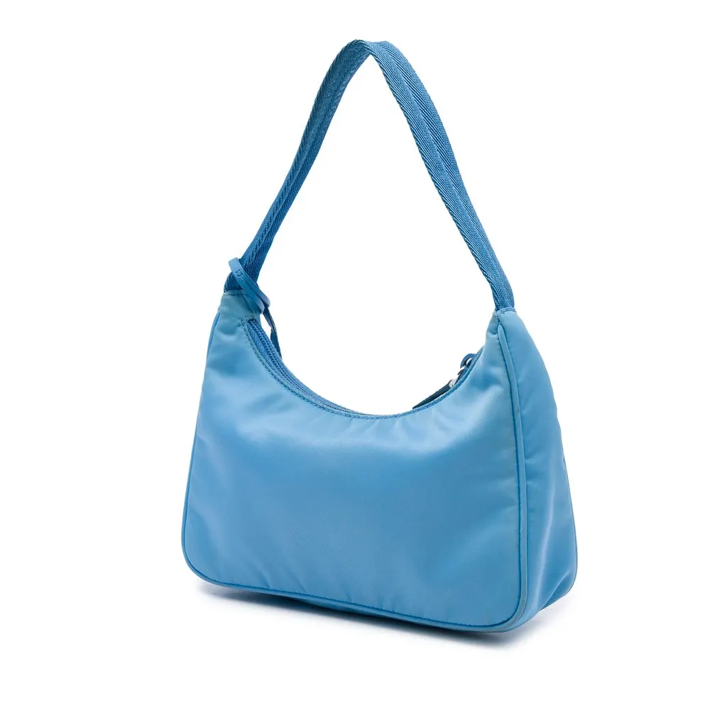 Prada Mini Tessuto Re Edition 2000 Shoulder Bag Blue Polyamide Very good - Back View