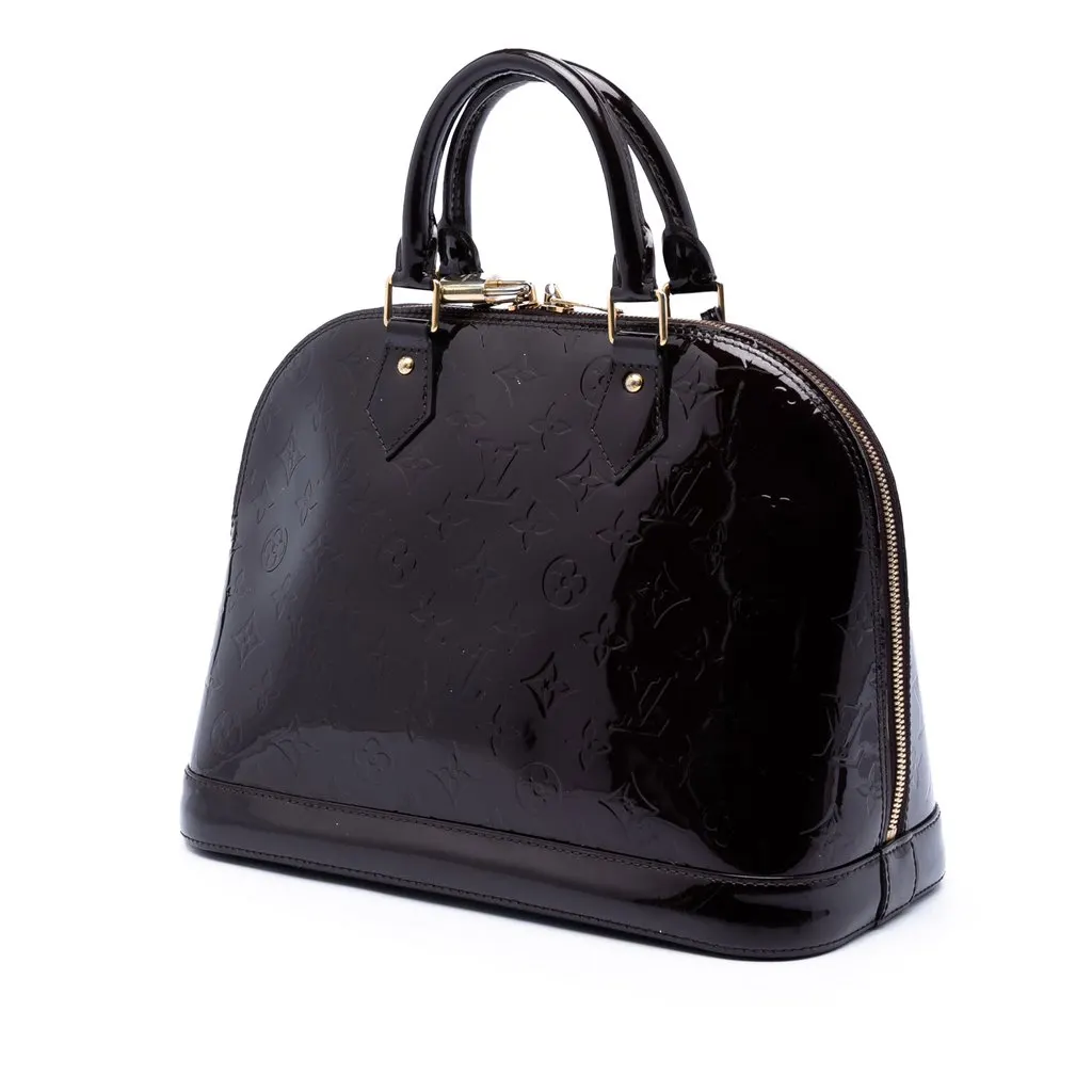 Louis Vuitton Monogram Vernis Alma PM Purple Leather Very good - Back View