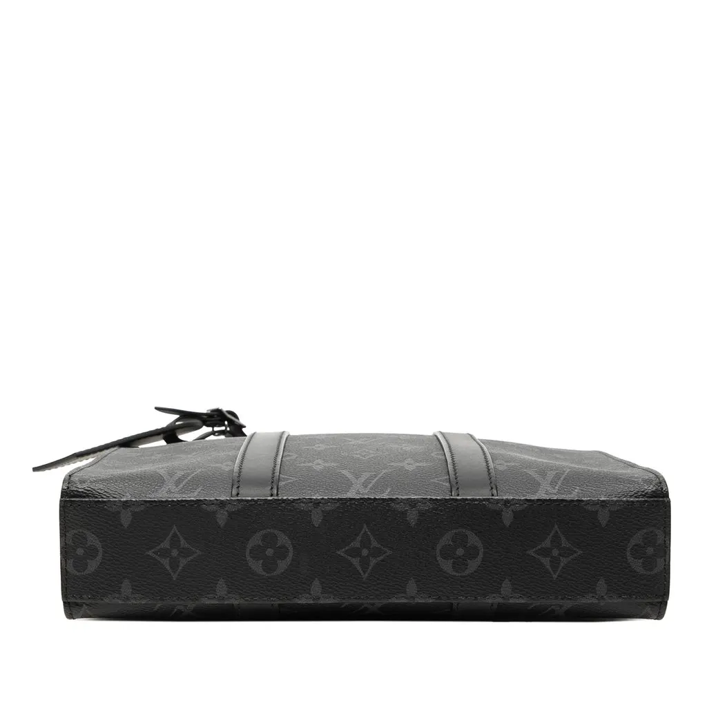 Louis Vuitton Monogram Eclipse Sac Plat Black Very good - Inside View