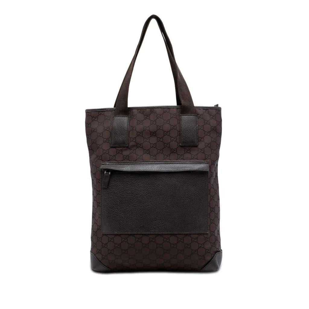 Gucci GG Canvas Tote Brown Very good - Front View
