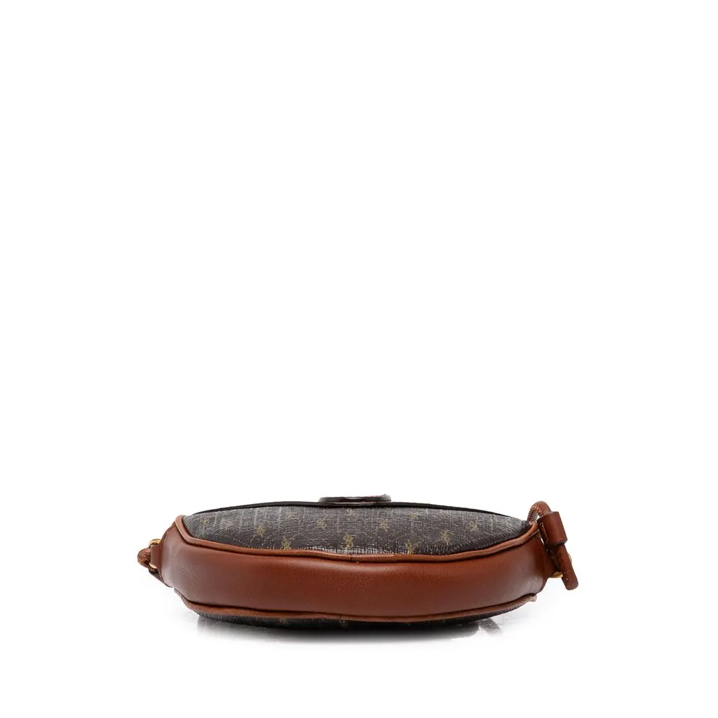 Saint Laurent Micro Le Monogramme Coated Canvas and Leather Coeur Crossbody Brown Canvas Good - Inside View