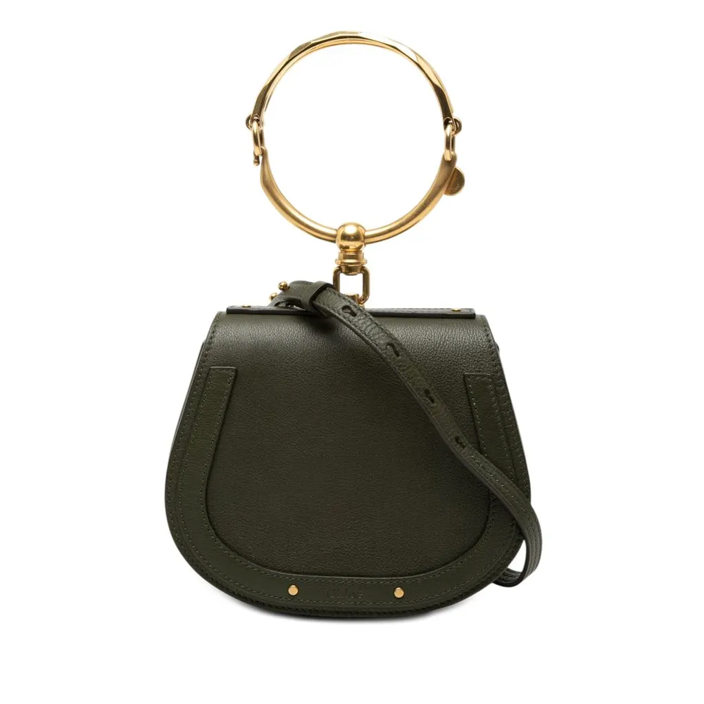 Chloé Small Leather Nile Bracelet Satchel Green Leather Very good - Front View