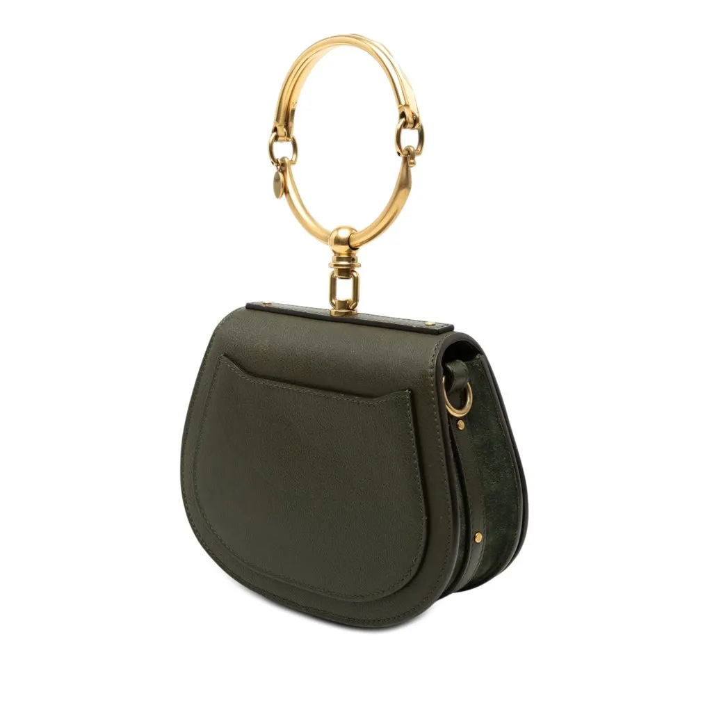 Chloé Small Leather Nile Bracelet Satchel Green Leather Very good - Back View