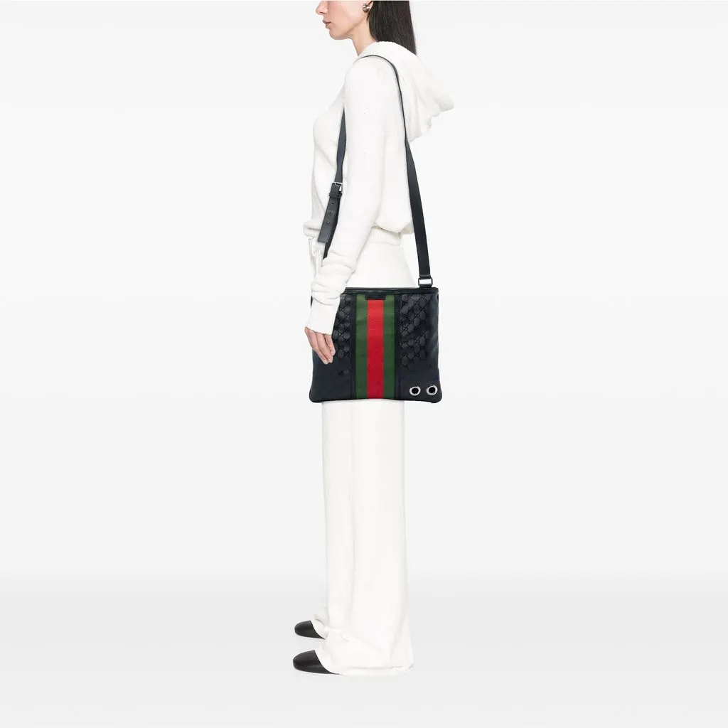 Gucci GG Imprime Web Crossbody Black Very good - Box View