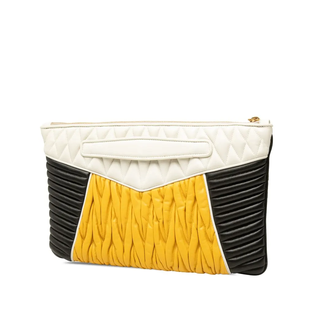 Miu Miu Nappa Biker Clutch MultiColor Leather Very good - Back View