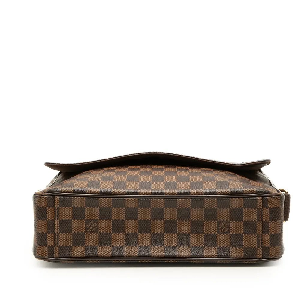 Louis Vuitton Damier Ebene Shelton MM Brown Canvas Very good - Inside View