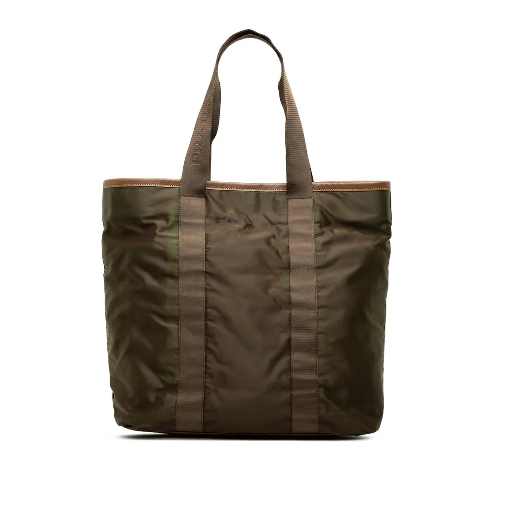 Prada Tessuto Tote Green Very good - Front View