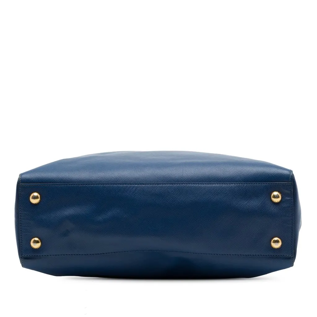 Prada Saffiano Lux Open Convertible Tote Blue Leather Very good - Inside View