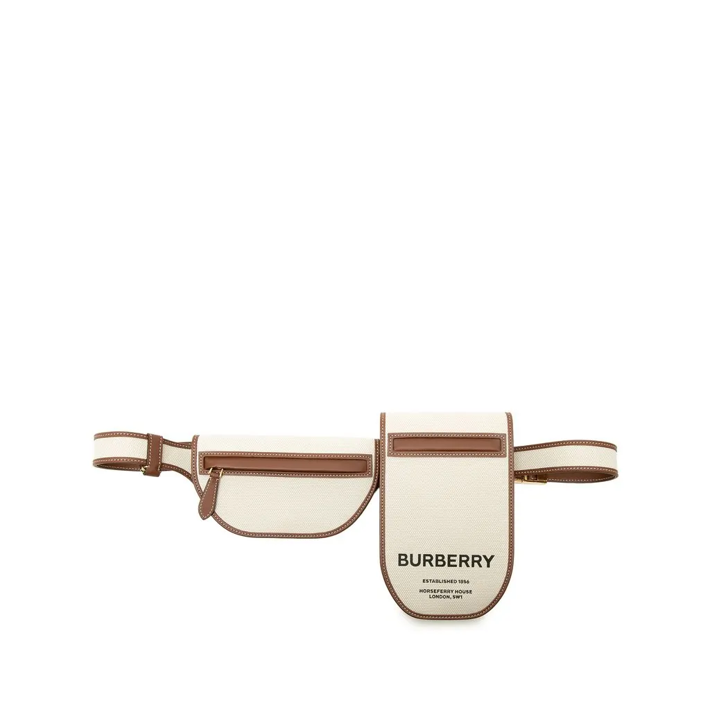 Burberry Canvas Logo 3 in 1 Olympia Belt Bag Brown Canvas Very good - Front View