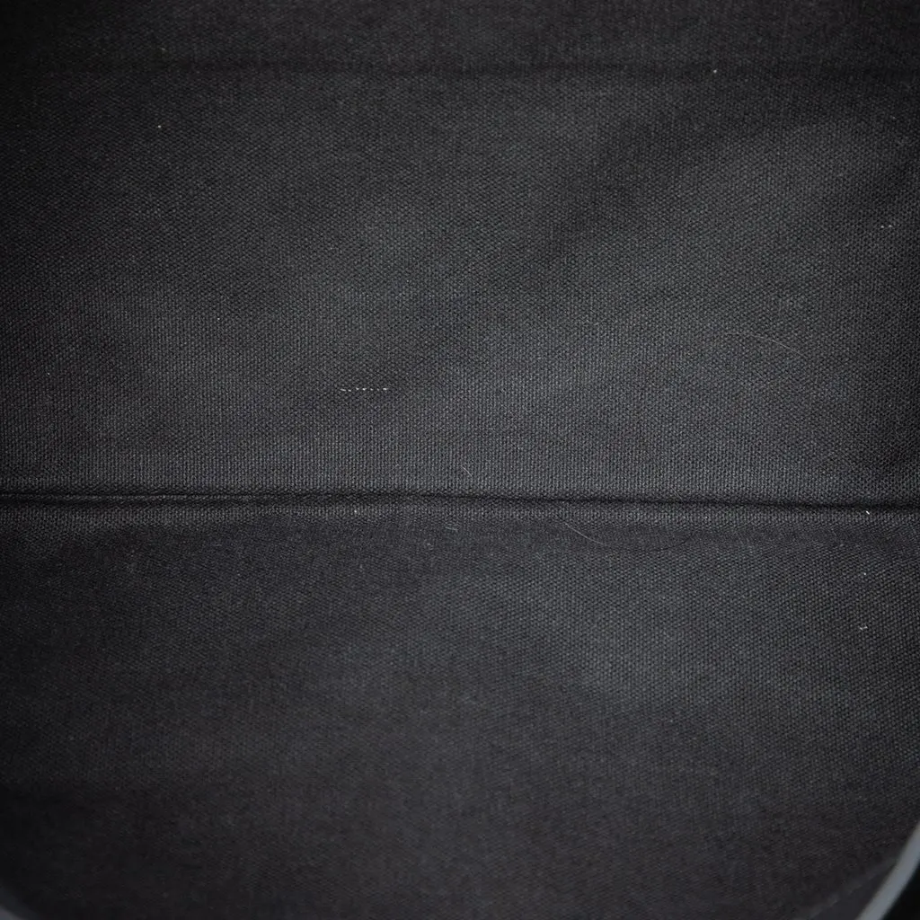 Burberry House Check Trimmed Leather Big Crush Convertible Tote Black Leather Very good - Model View