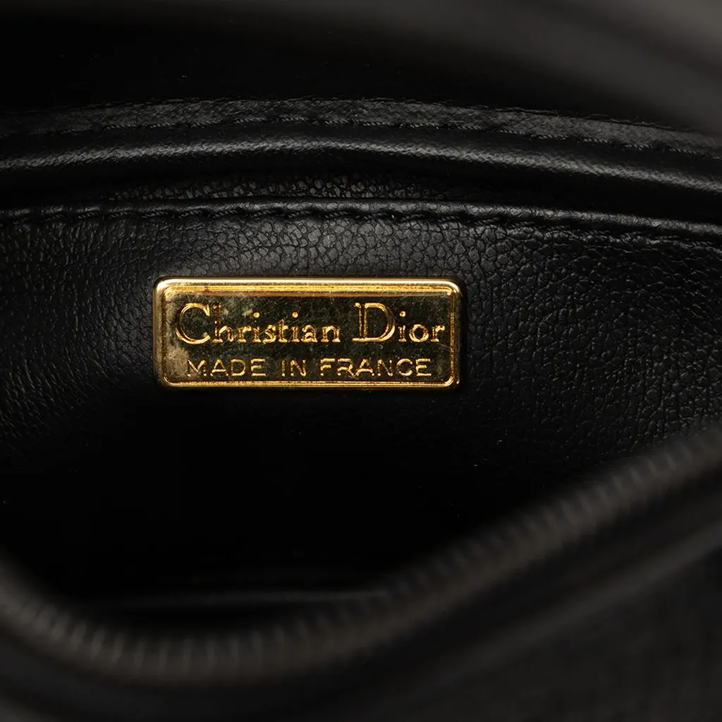 Dior Leather Top Handle Bag Black Leather Good - Box View
