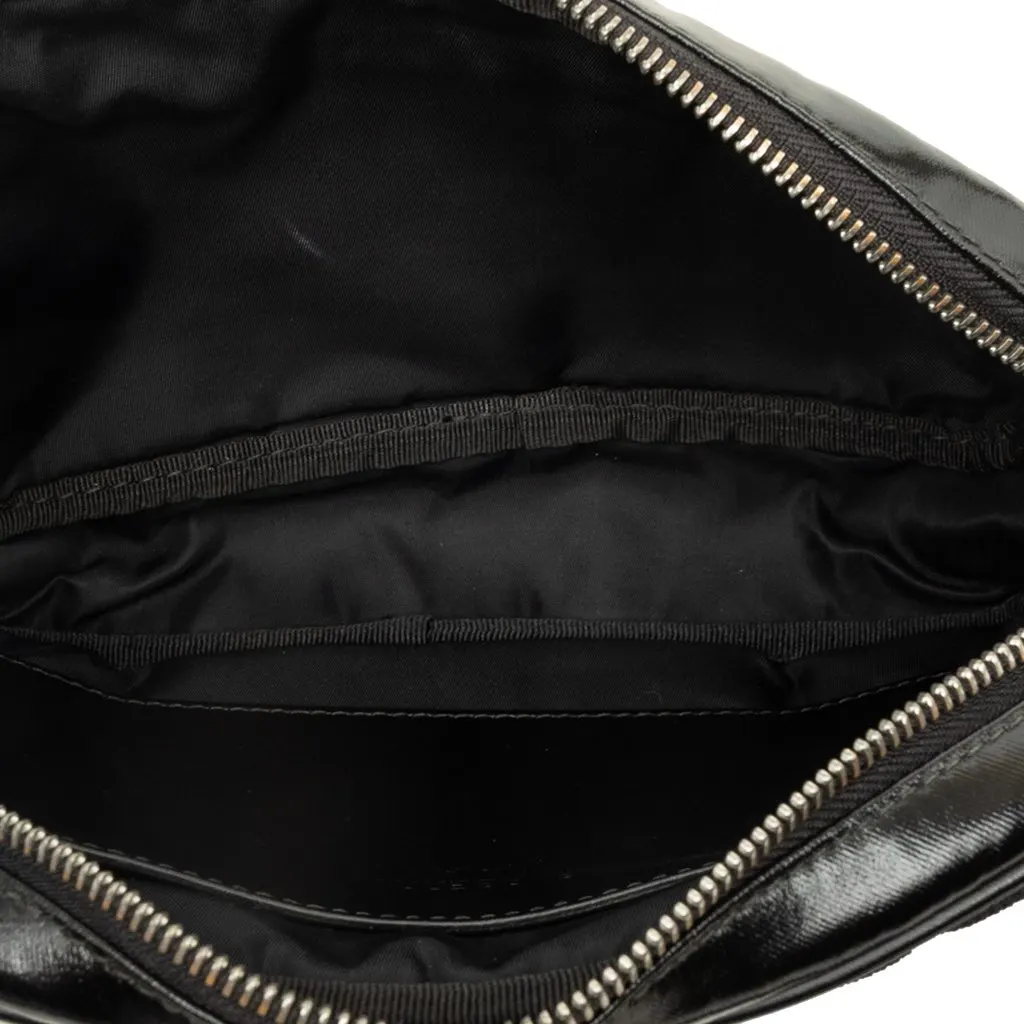 Burberry Vinyl TB Graphic Belt Bag Black Plastic Very good - Model View