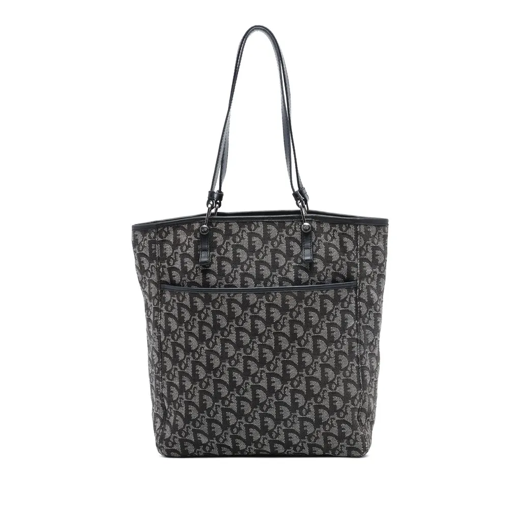 Dior Diorissimo Trotter Canvas Tote Blue Very good - Front View
