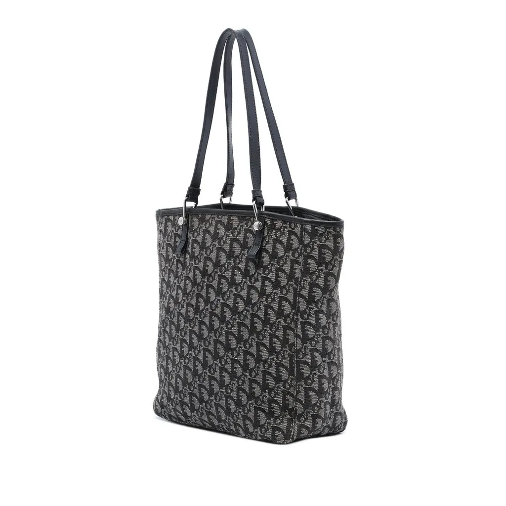 Dior Diorissimo Trotter Canvas Tote Blue Very good - Back View