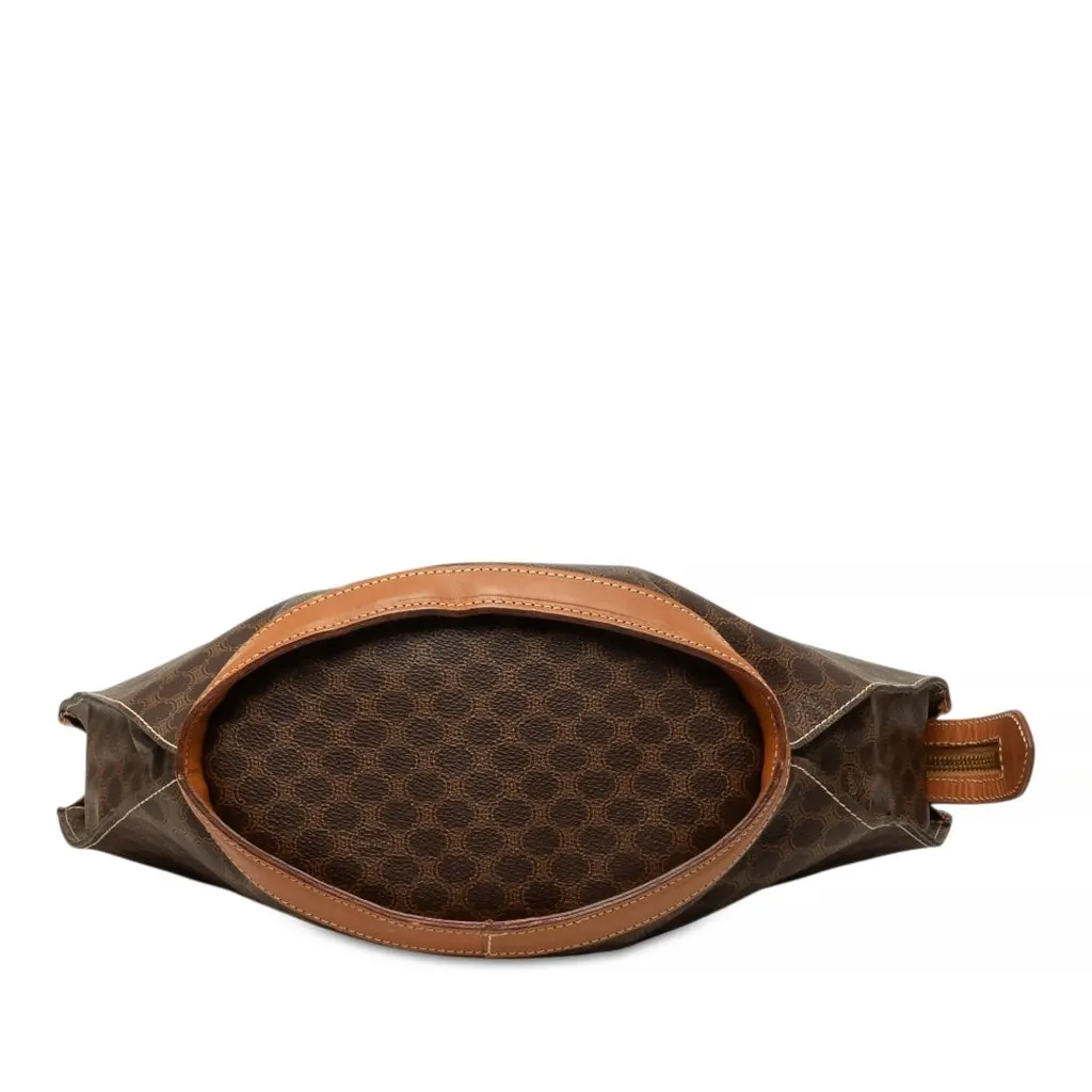 Celine Macadam Coated Canvas Shoulder Bag Brown Canvas Good - Inside View