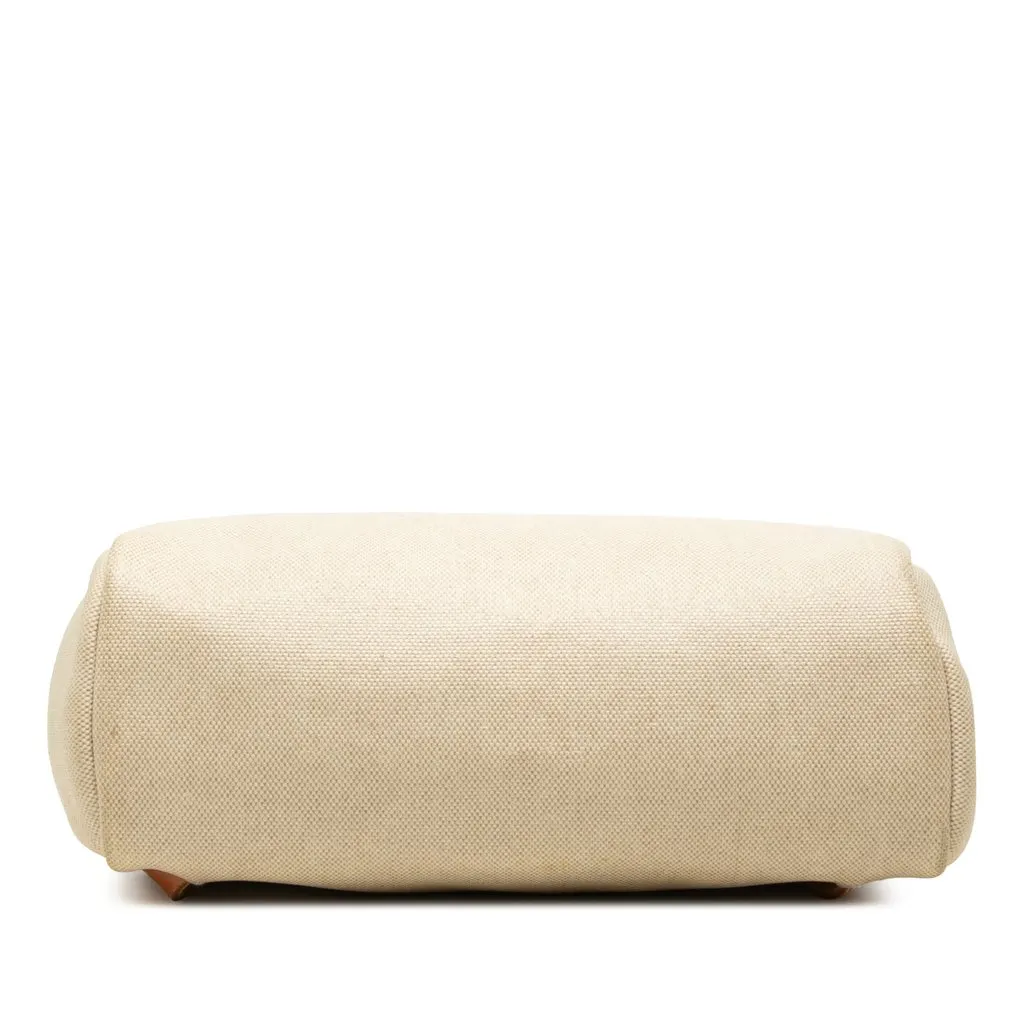 Hermès Toile Herbag Backpack PM Beige Canvas Good - Inside View