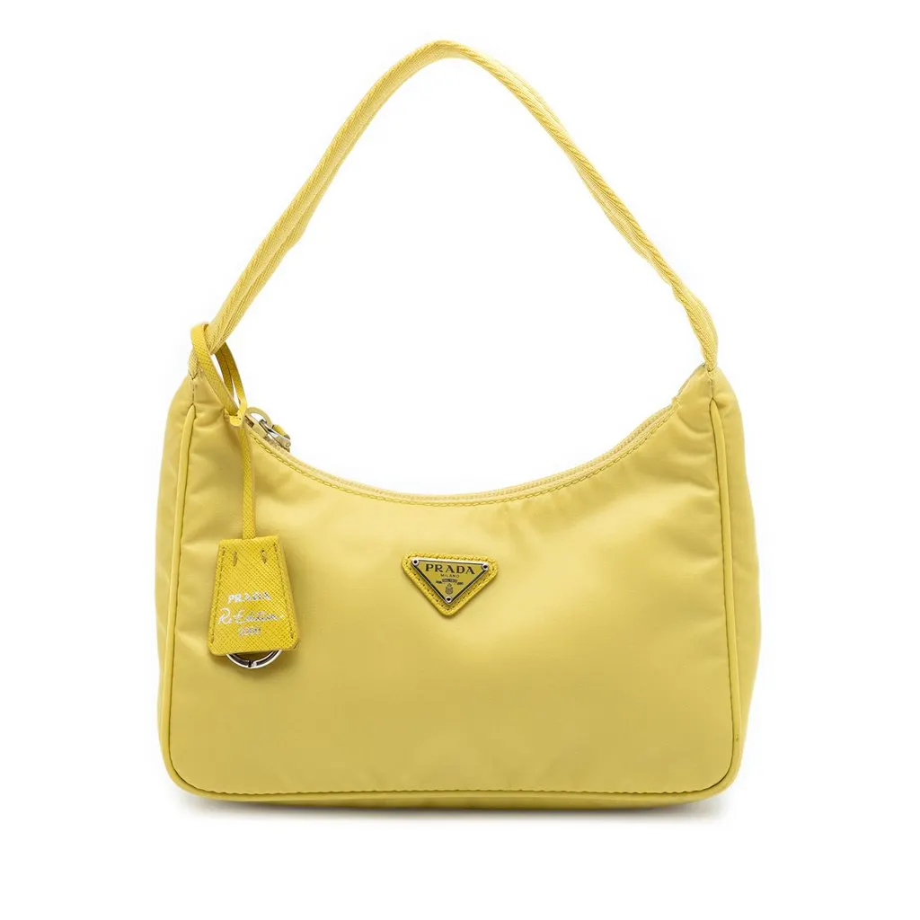 Prada Mini Tessuto Re Edition 2000 Shoulder Bag Yellow Very good - Front View