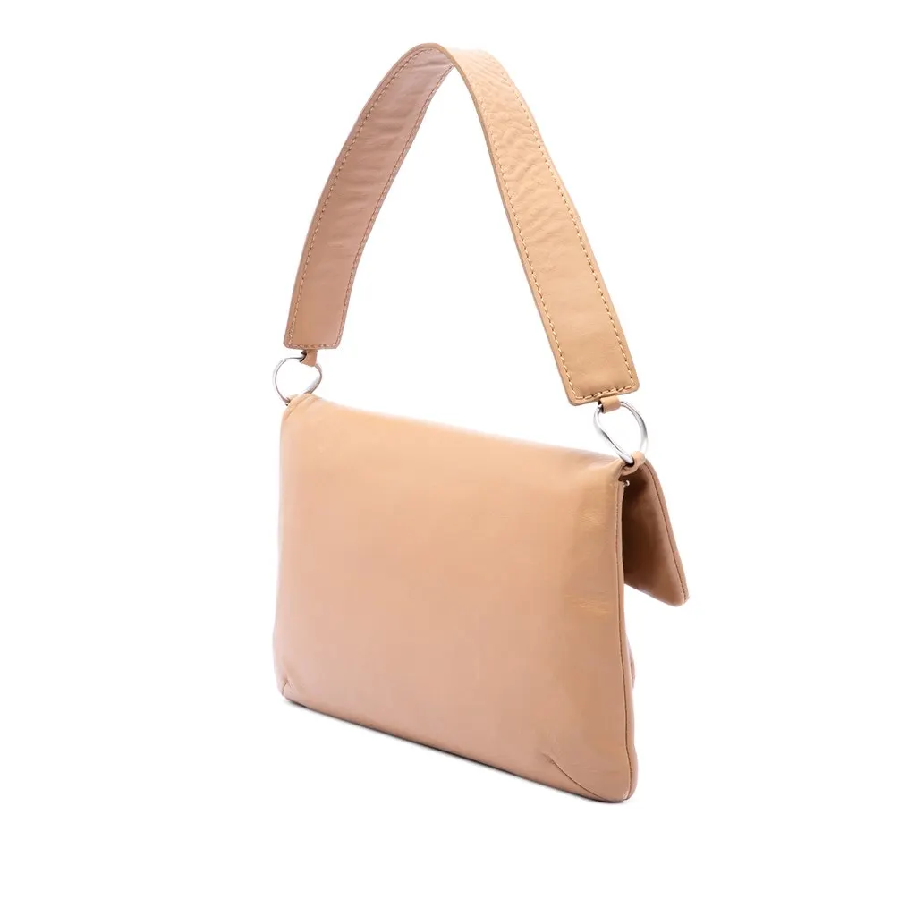 Chanel Calfskin Square Stitched Mademoiselle Shoulder Bag Brown Leather Very good - Back View