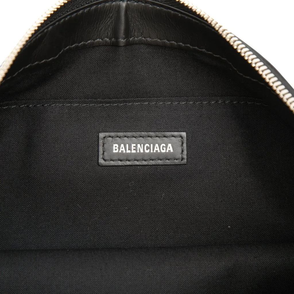 Balenciaga Canvas Navy Clip M Clutch Brown Good - Box View