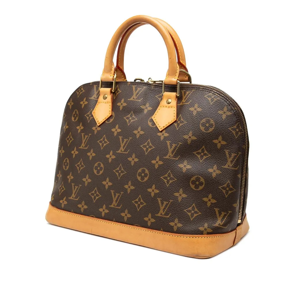 Louis Vuitton Monogram Alma PM Brown Canvas Good - Back View