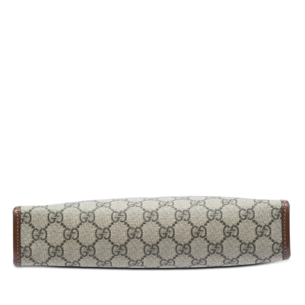Gucci GG Supreme Retro Interlocking G Clutch Beige Very good - Inside View