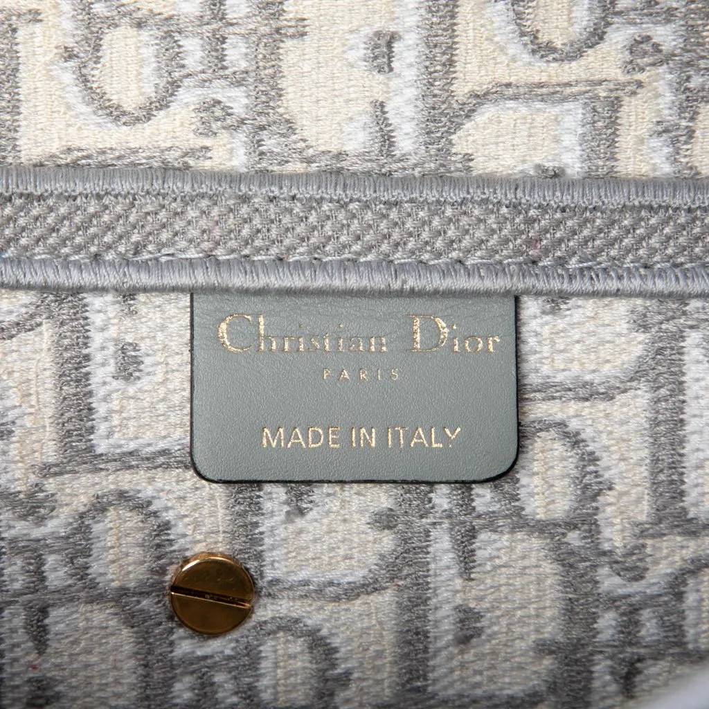 Dior Oblique Embroidered Canvas Saddle Bag MultiColor Very good - Box View