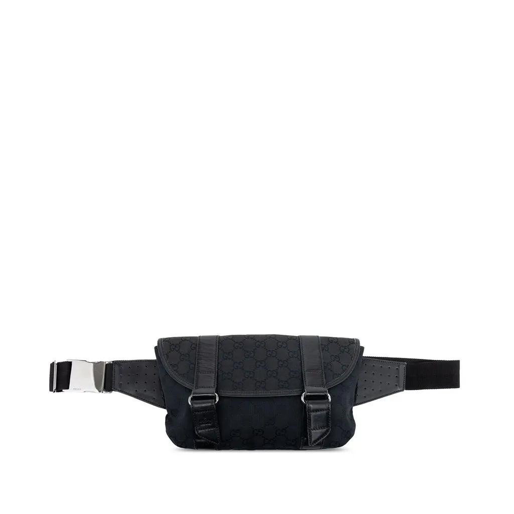 Gucci GG Canvas Belt Bag Black Very good - Front View