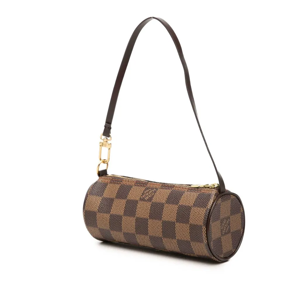 Louis Vuitton Damier Ebene Papillon Pochette Brown Canvas Good - Back View