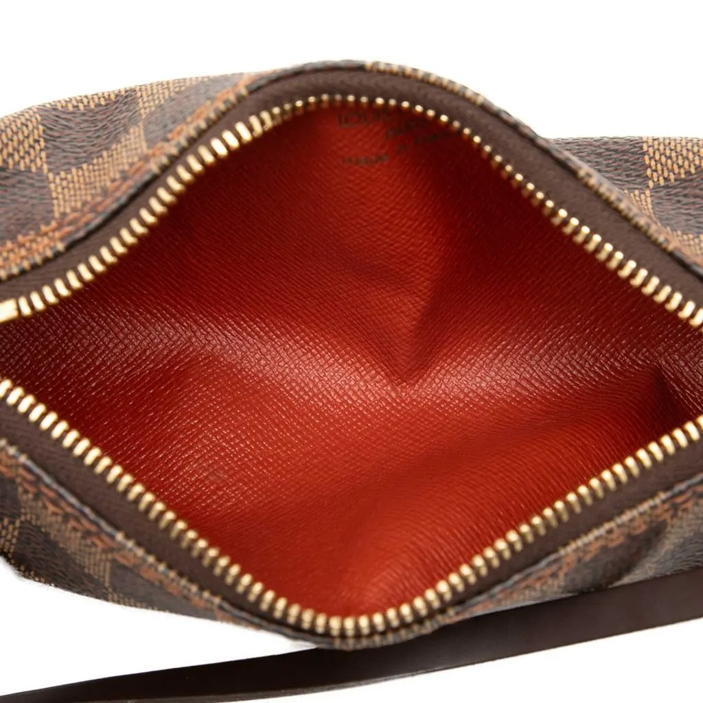 Louis Vuitton Damier Ebene Papillon Pochette Brown Canvas Good - Model View