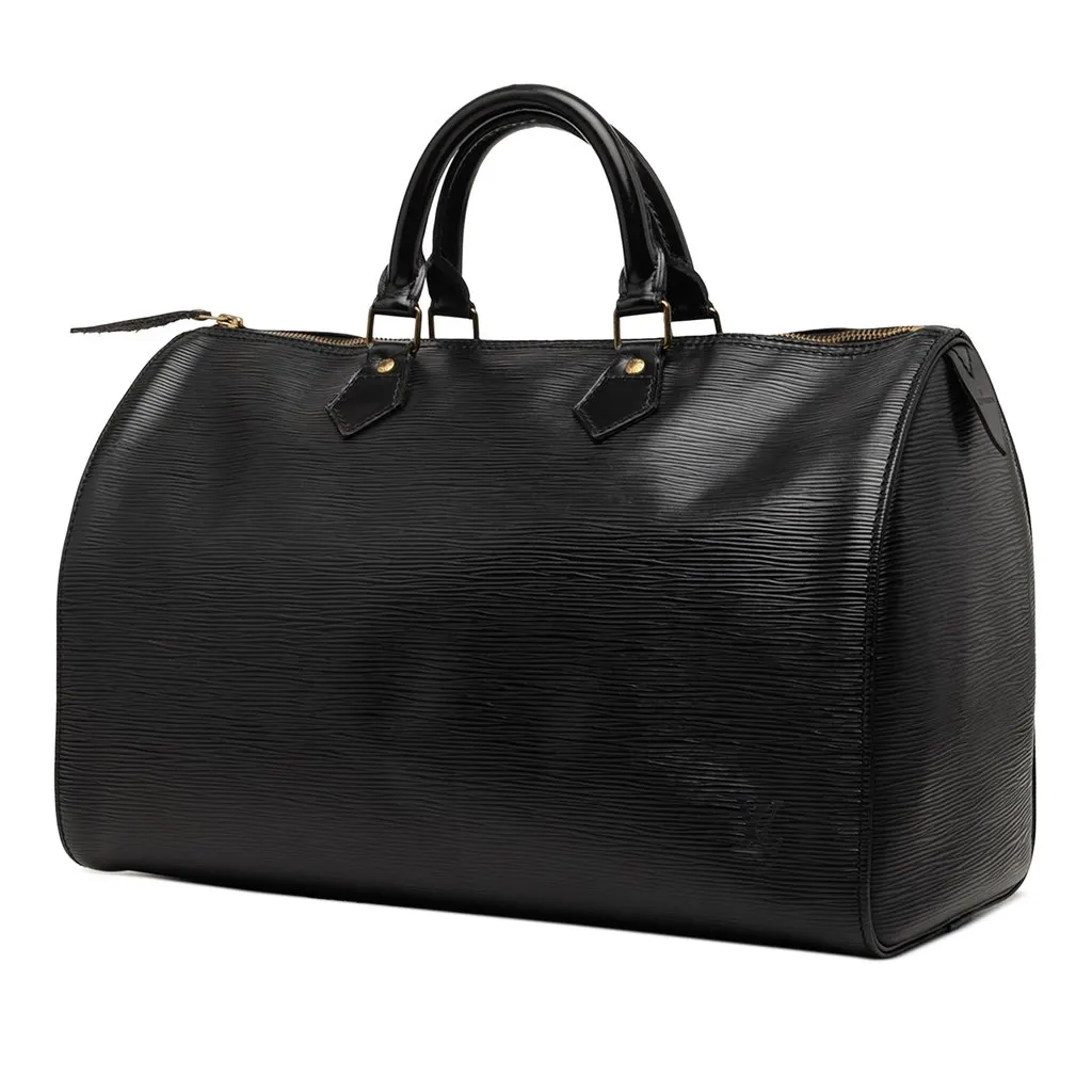 Louis Vuitton Epi Speedy 35 Black Leather Very good - Back View