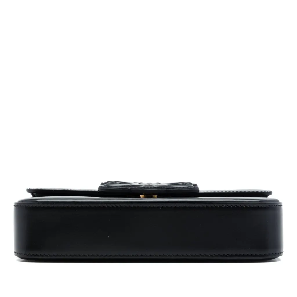Celine Smooth Calfskin Cuir Triomphe Chain Shoulder Bag Black Leather Very good - Inside View