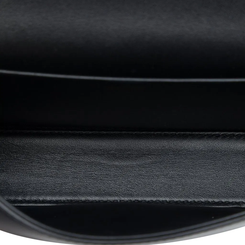 Celine Smooth Calfskin Cuir Triomphe Chain Shoulder Bag Black Leather Very good - Model View