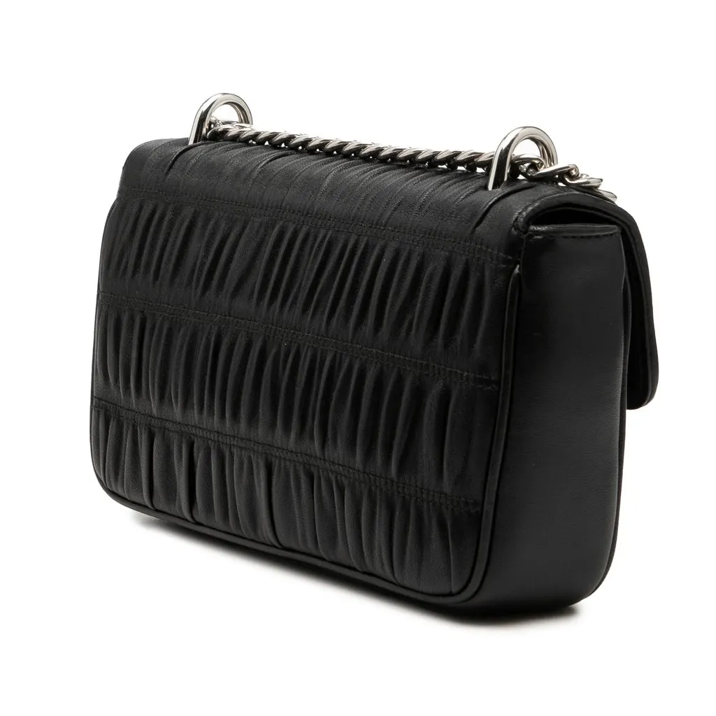 Prada Nappa Gaufre Chain Flap Black Leather Very good - Back View