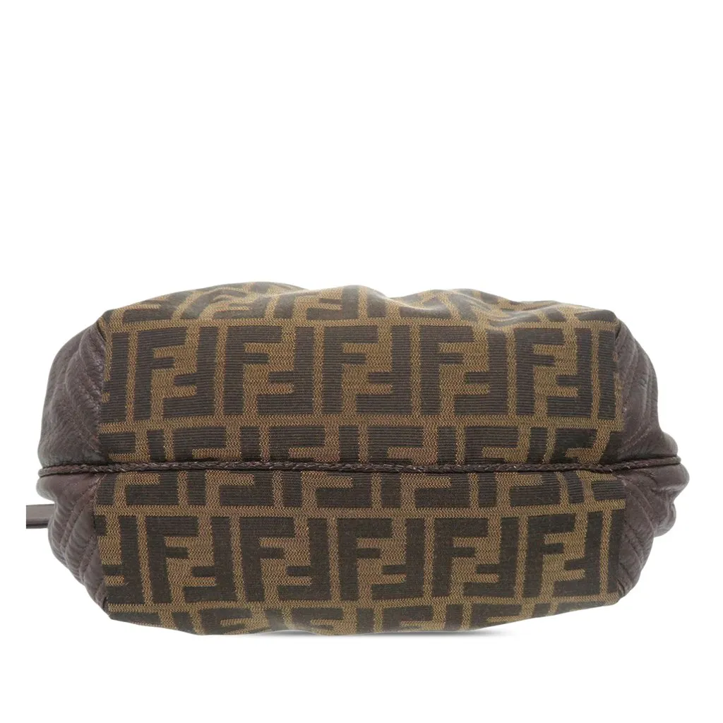 Fendi Mini Zucca Canvas and Leather Spy Handbag Brown Very good - Inside View