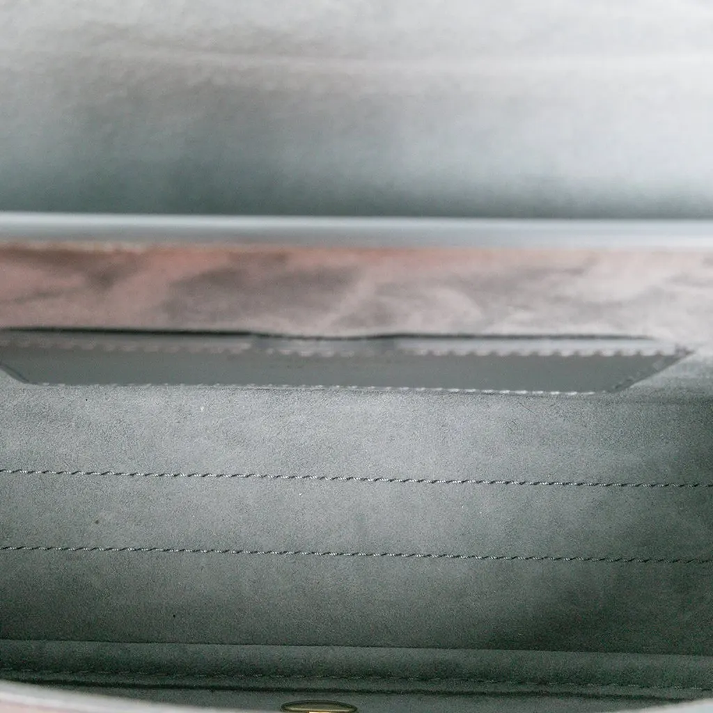 Dior Medium Leather Bobby Crossbody Grey Leather Very good - Model View