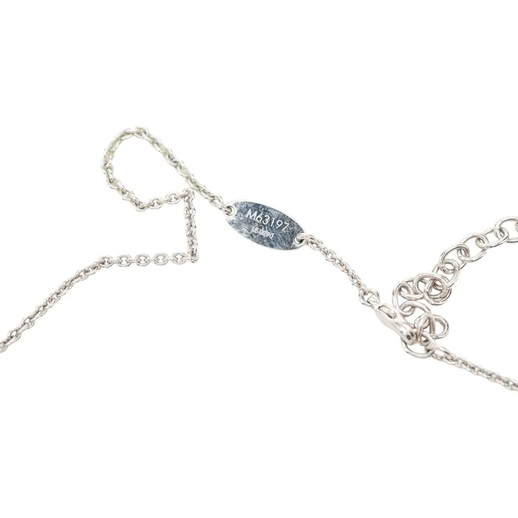 Louis Vuitton Brass Essential V Supple Necklace Silver Metal Very good - Box View