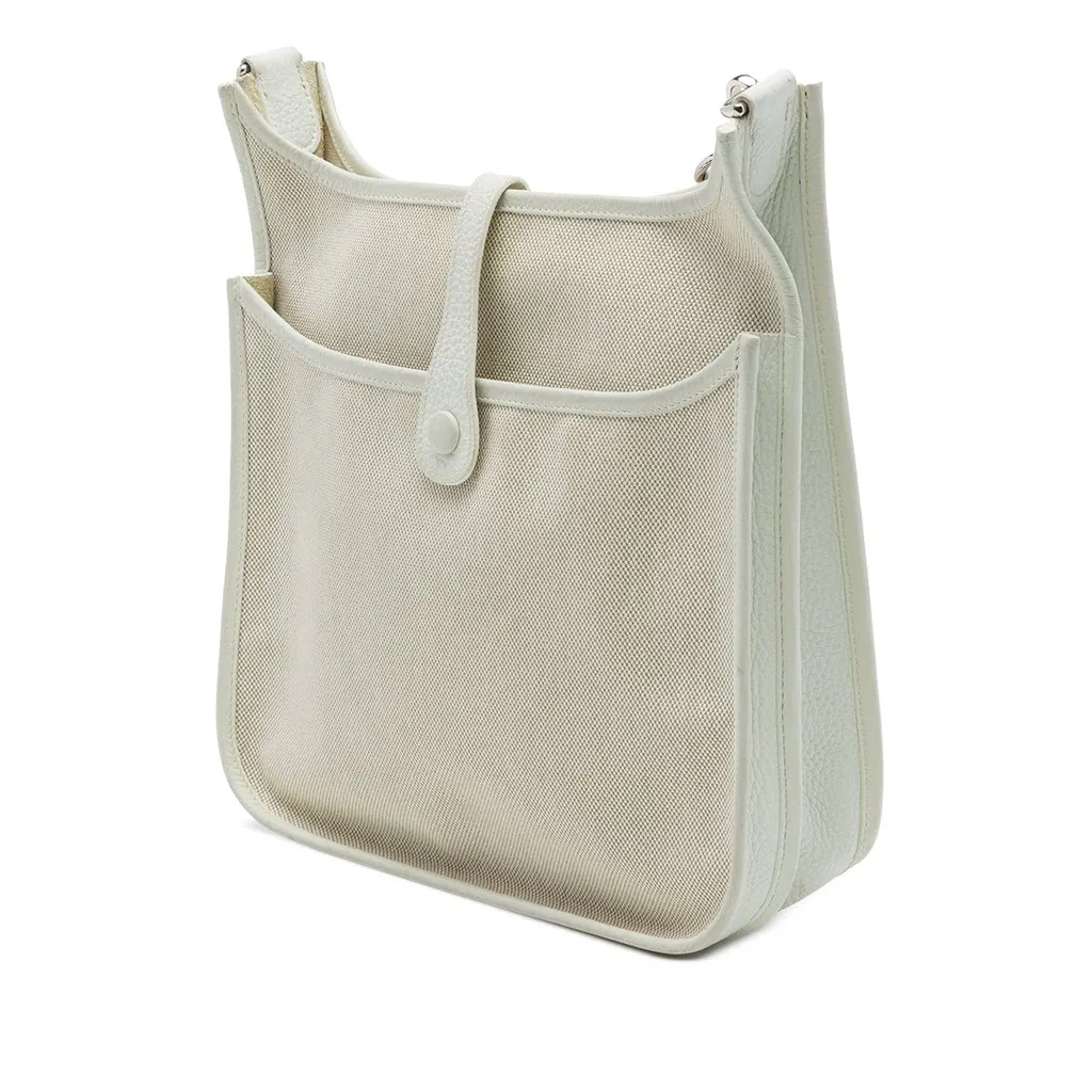 Hermès Toile and Clemence Evelyne III PM Beige Canvas Very good - Back View