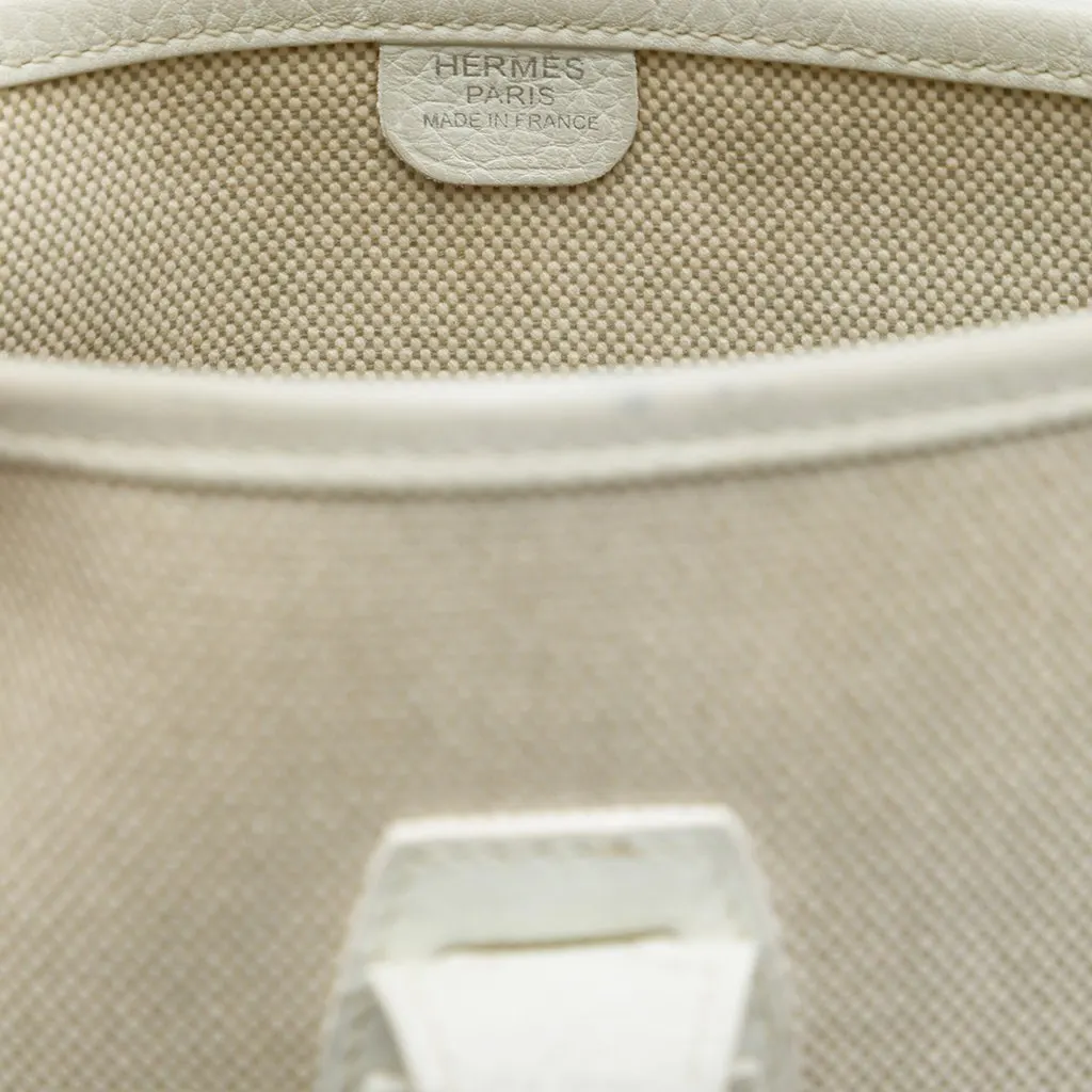 Hermès Toile and Clemence Evelyne III PM Beige Canvas Very good - Box View