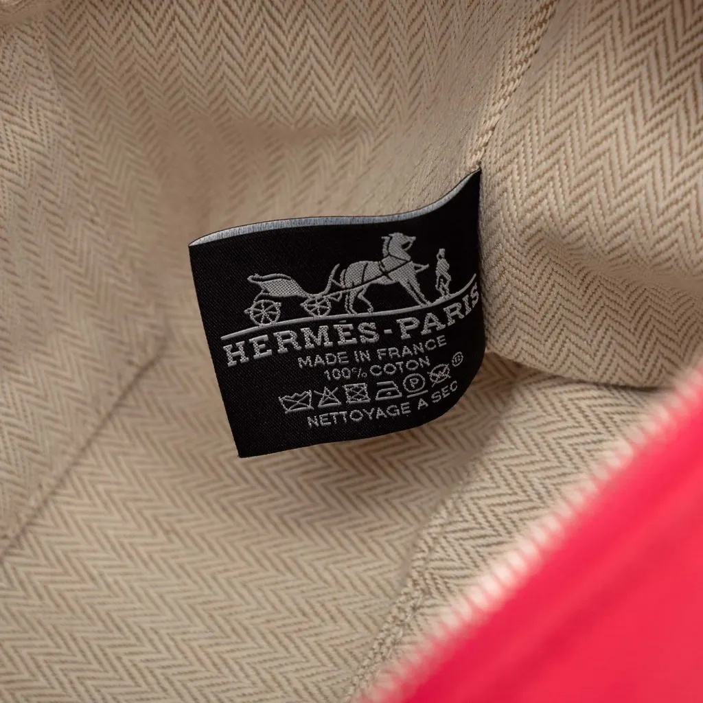 Hermès Small Toile Bride A Brac Case Pink Very good - Box View