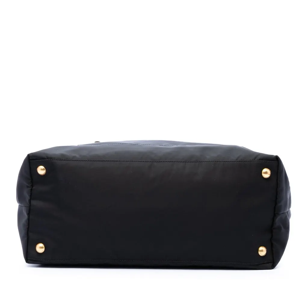 Prada Saffiano Trimmed Tessuto Satchel Black Very good - Inside View