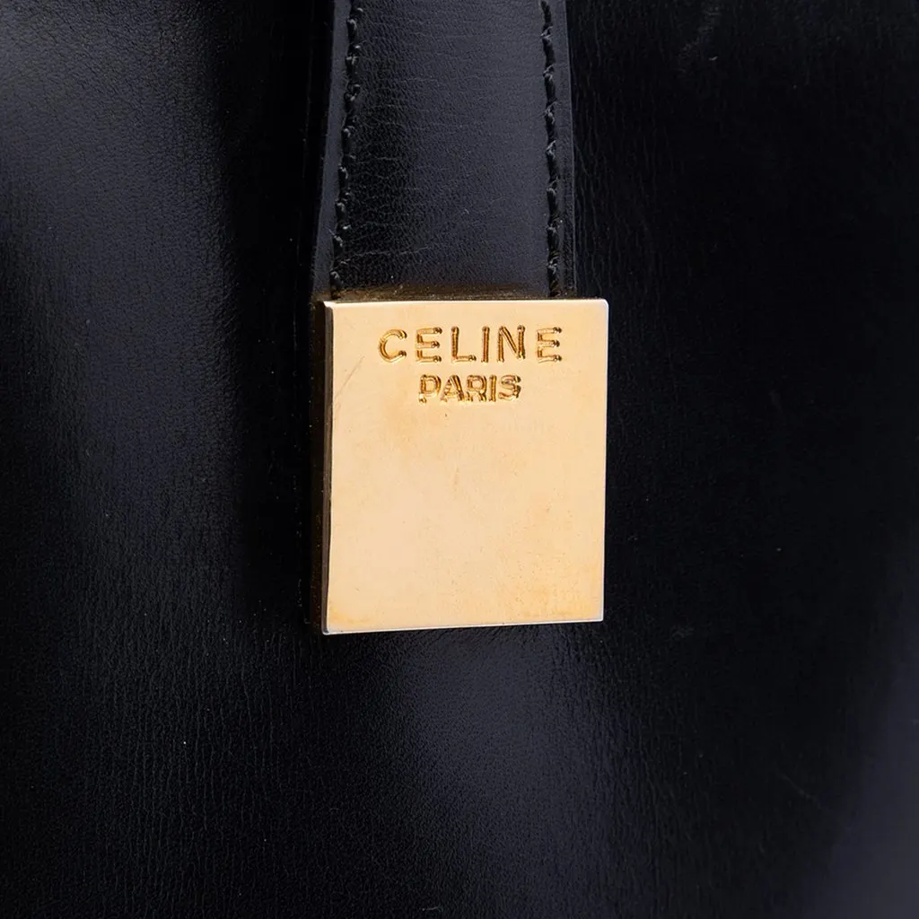 Celine Arc de Triomphe Calfskin Handbag Black Leather Very good - Box View