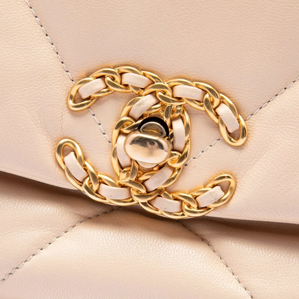 Chanel Medium Lambskin 19 Flap Brown Leather Very good - Box View