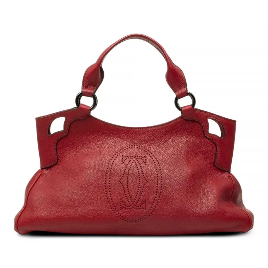 Cartier Small Leather Marcello de Cartier Satchel Red Leather Good - Front View