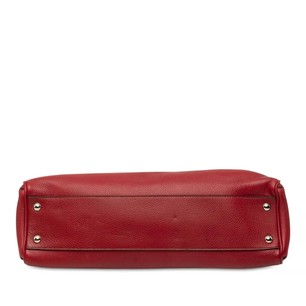 Cartier Small Leather Marcello de Cartier Satchel Red Leather Good - Inside View