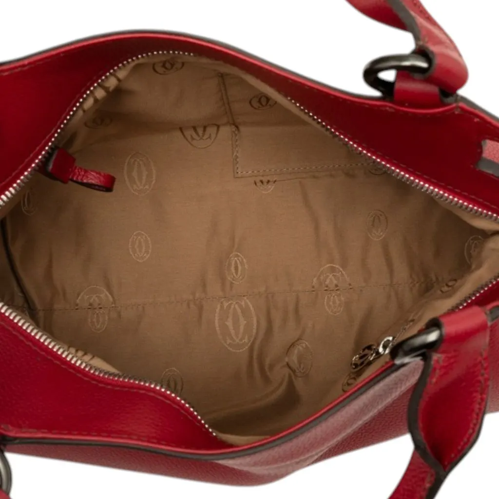 Cartier Small Leather Marcello de Cartier Satchel Red Leather Good - Model View